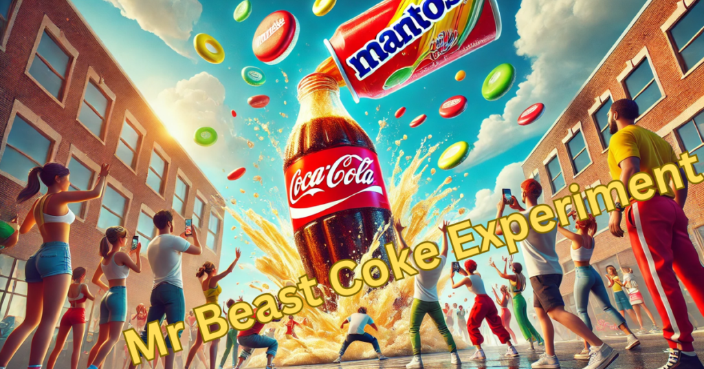 Tossing Giant Mentos Into A Massive Coke Bottle experiment